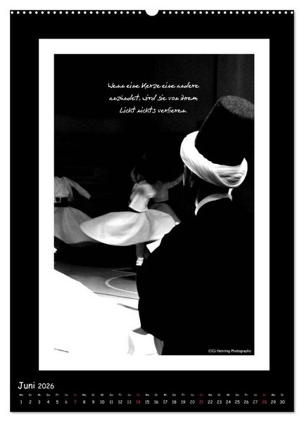 Produktbild: Mevlana's tanzende Derwische und seine Weisheiten (Wandkalender 2026 DIN A2 hoch), CALVENDO Monatskalender