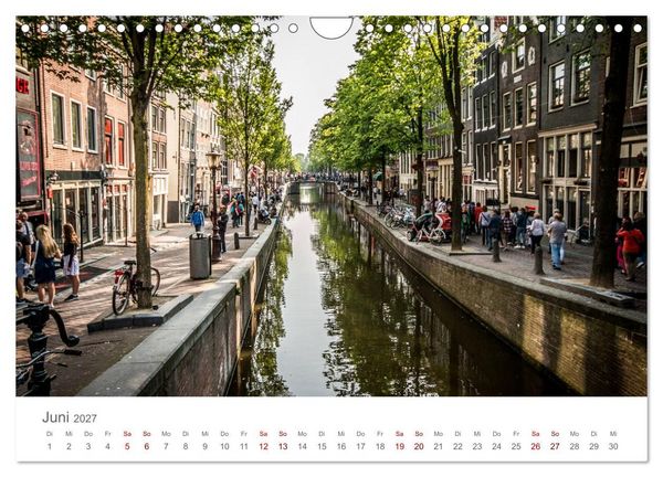Produktbild: Amsterdam - Wasserstra&szlig;en und Grachten (Wandkalender 2027 DIN A4 quer), CALVENDO Monatskalender
