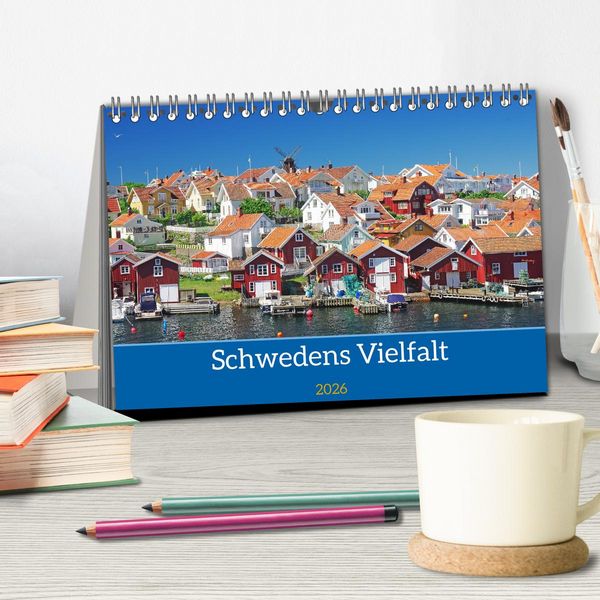 Produktbild: Schwedens Vielfalt (Tischkalender 2026 DIN A5 quer), CALVENDO Monatskalender