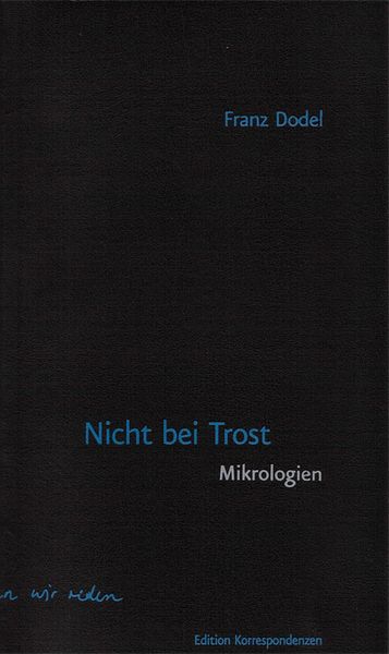 Produktbild: Nicht bei Trost. Mikrologien