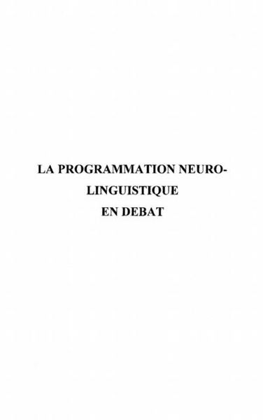 Produktbild: Programmation neuro-linguistique en deba