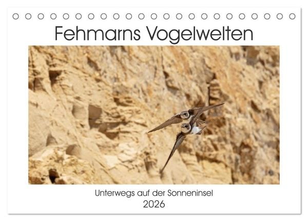 Fehmarn Vogelwelten (Tischkalender 2026 DIN A5 quer), CALVENDO Monatskalender