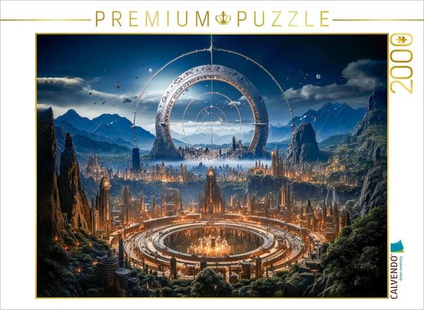 Produktbild: CALVENDO Puzzle St&auml;dte, die auf fernen Planeten gedeihen | 2000 Teile Lege-Gr&ouml;&szlig;e 90x67cm Foto-Puzzle f&uuml;r gl&uuml;ckliche Stunden