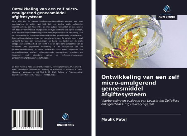 Produktbild: Ontwikkeling van een zelf micro-emulgerend geneesmiddel afgiftesysteem