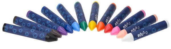 Produktbild: edu&sup3; PRIME Jumbo Wachsmalkreide, 12er Set