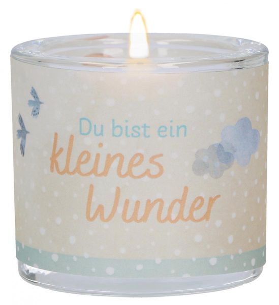 Produktbild: Glaswindlicht zur Geburt - Du bist ein kleines Wunder