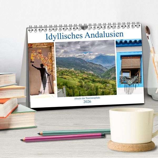 Produktbild: Idyllisches Andalusien (Tischkalender 2026 DIN A5 quer), CALVENDO Monatskalender