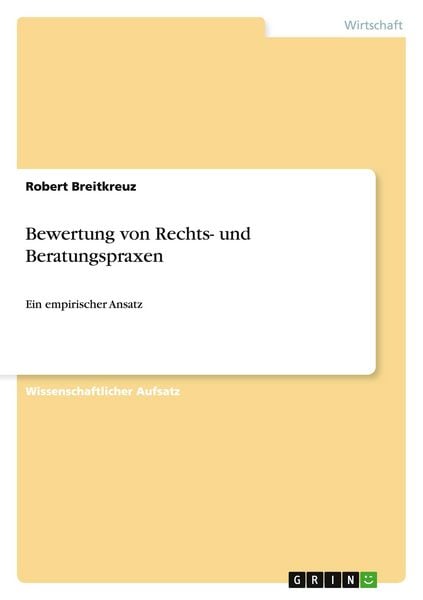 Produktbild: Bewertung von Rechts- und Beratungspraxen