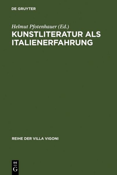 Produktbild: Kunstliteratur als Italienerfahrung
