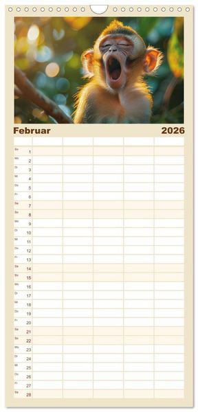 Produktbild: Familienplaner 2026 - Ansteckend m&uuml;de! mit 5 Spalten (Wandkalender, 21 x 45 cm) CALVENDO