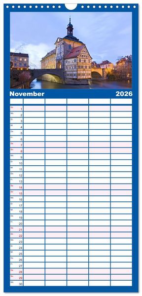 Produktbild: Familienplaner 2026 - Welterbe - Kultur und Natur in Deutschland mit 5 Spalten (Wandkalender, 21 x 45 cm) CALVENDO