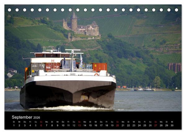 Produktbild: Binnenschiff Ahoi! (Tischkalender 2026 DIN A5 quer), CALVENDO Monatskalender