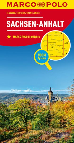 MARCO POLO Regionalkarte Deutschland 08 Sachsen-Anhalt 1:200.000
