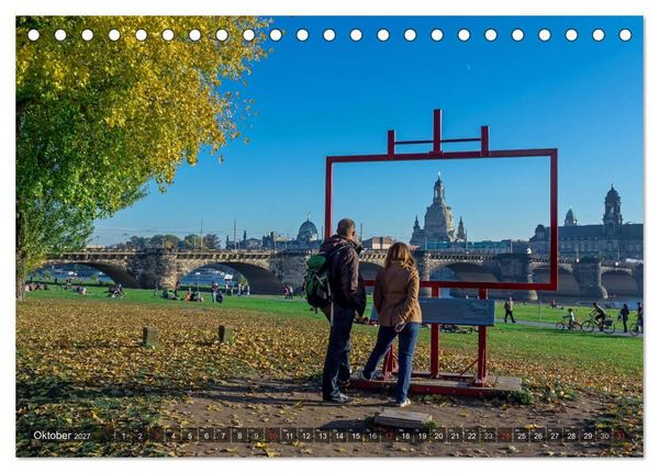 Produktbild: Dresden, ein Jahr an der Elbe (Tischkalender 2027 DIN A5 quer), CALVENDO Monatskalender