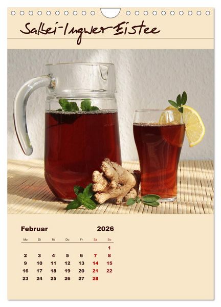 Produktbild: Erfrischender Eistee - Rezeptideen (Wandkalender 2026 DIN A4 hoch), CALVENDO Monatskalender
