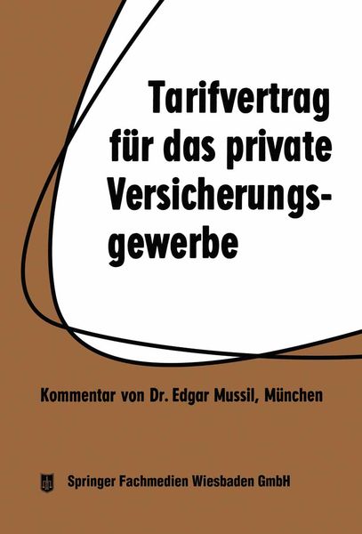Produktbild: Tarifvertrag f&uuml;r das private Versicherungsgewerbe