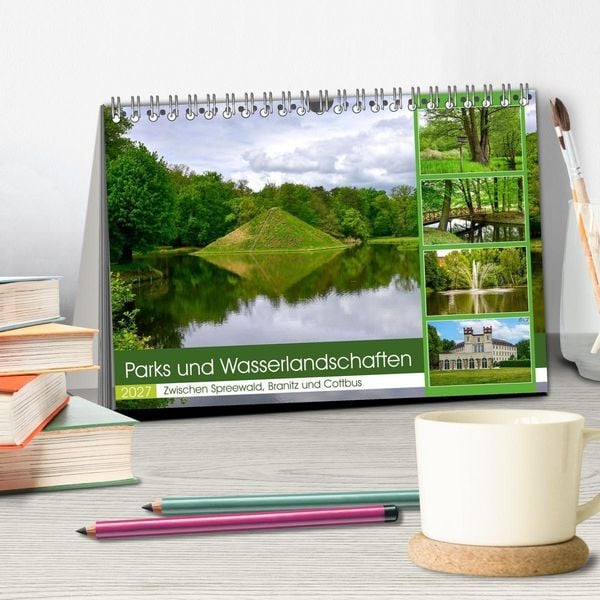 Produktbild: Parks und Wasserlandschaften (Tischkalender 2027 DIN A5 quer), CALVENDO Monatskalender