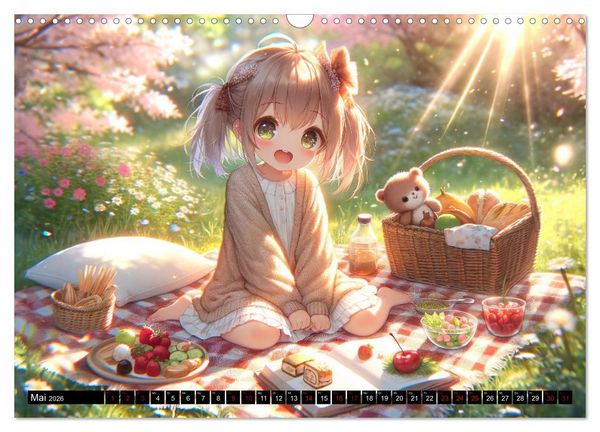 Produktbild: Anime Seasons: Ein Kalender voller lebendiger Manga-Szenen (Wandkalender 2026 DIN A3 quer), CALVENDO Monatskalender