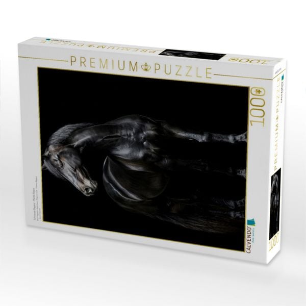 Produktbild: CALVENDO Puzzle Schwarze Eleganz - Pferde Rappe | 1000 Teile Lege-Gr&ouml;&szlig;e 64x48cm Foto-Puzzle f&uuml;r gl&uuml;ckliche Stunden