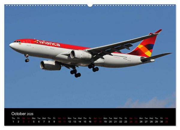 Produktbild: Widebody Jets (High Quality Premium Wall Calendar 2026 DIN A2 landscape),CALVENDO 12 Month Wall Calendar