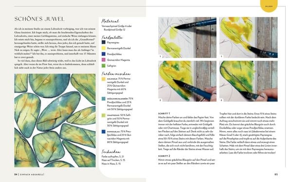 Produktbild: Einfach Aquarell! Dein Watercolor-Starter-Set mit Anleitungen inklusive Aquarellpapier-Block und vorgezeichneten Motiven zum Sofort-Loslegen