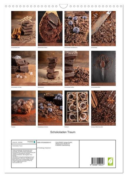 Produktbild: Schokoladen Traum (Wandkalender 2027 DIN A3 hoch), CALVENDO Monatskalender