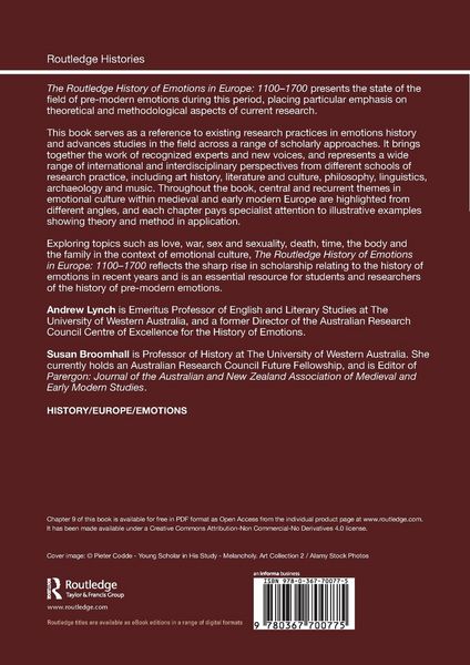 Produktbild: The Routledge History of Emotions in Europe