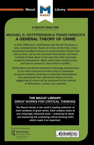 Produktbild: An Analysis of Michael R. Gottfredson and Travish Hirschi's A General Theory of Crime