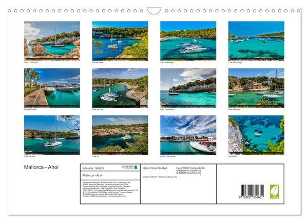 Produktbild: Mallorca - Ahoi (Wandkalender 2026 DIN A3 quer), CALVENDO Monatskalender