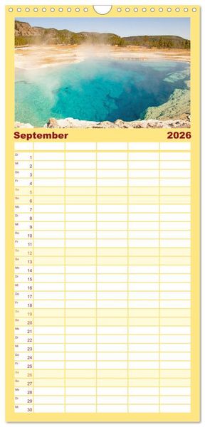 Produktbild: Familienplaner 2026 - USA - National und State Parks im Nordwesten mit 5 Spalten (Wandkalender, 21 x 45 cm) CALVENDO