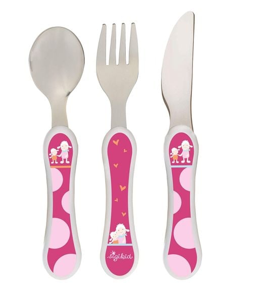 Produktbild: sigikid 25421 - Besteck-Set Schaf Schnuggi Classic, 3-teilig, Kinderbesteck