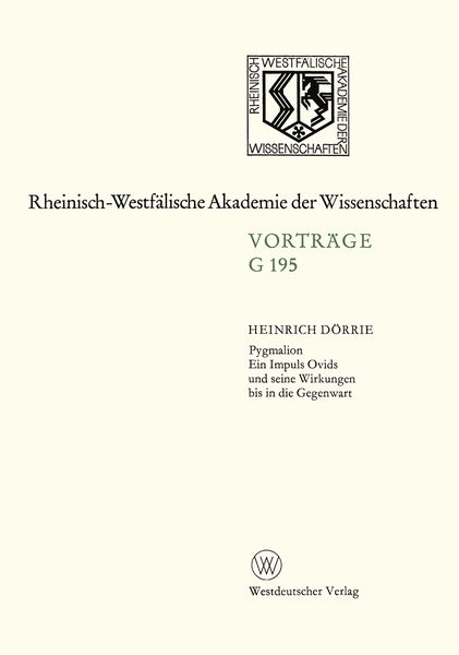 Produktbild: Pygmalion. Ein Impuls Ovids und seine Wirkungen bis in die Gegenwart