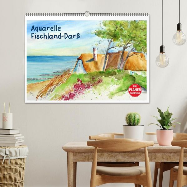 Produktbild: Aquarelle - Fischland-Dar&szlig; (Wandkalender 2027 DIN A2 quer), CALVENDO Monatskalender