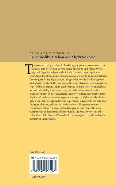 Produktbild: Cylindric-like Algebras and Algebraic Logic