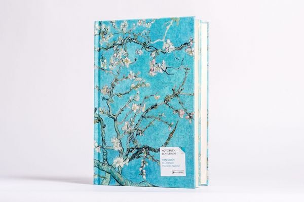 Produktbild: Notizbuch Echtleinen Van Gogh Bl&uuml;hende Mandelzweige