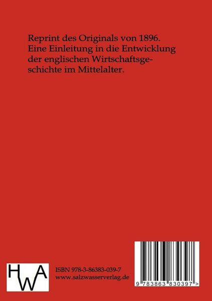 Produktbild: Englische Wirtschaftsgeschichte