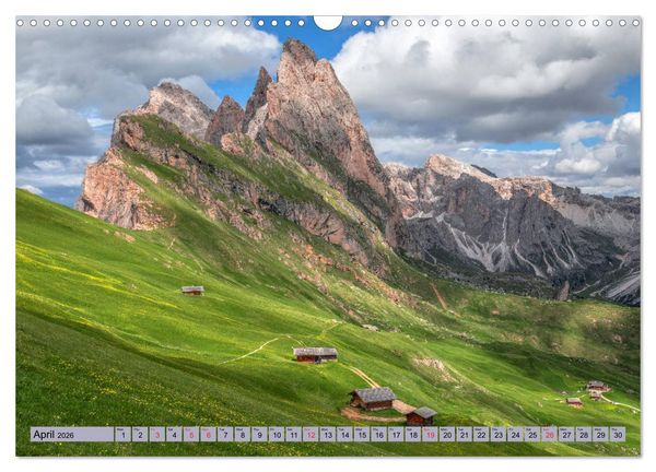 Produktbild: Dolomites, mountain paradise in North Italy (Wall Calendar 2026 DIN A3 landscape), CALVENDO 12 Month Wall Calendar