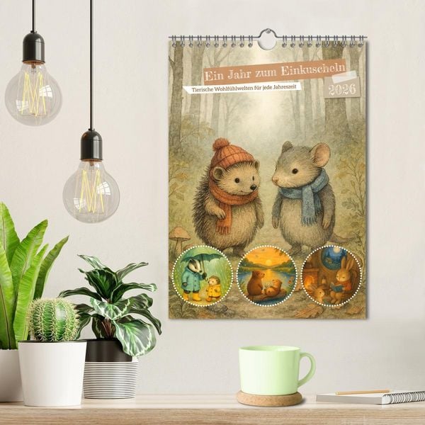 Produktbild: Ein Jahr zum Einkuscheln - Tierische Wohlf&uuml;hlwelten f&uuml;r jede Jahreszeit (Wandkalender 2026 DIN A4 hoch), CALVENDO Monatskalender