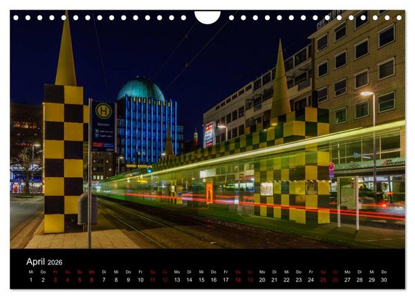 Produktbild: Hannover bei Nacht 2026 (Wandkalender 2026 DIN A4 quer), CALVENDO Monatskalender