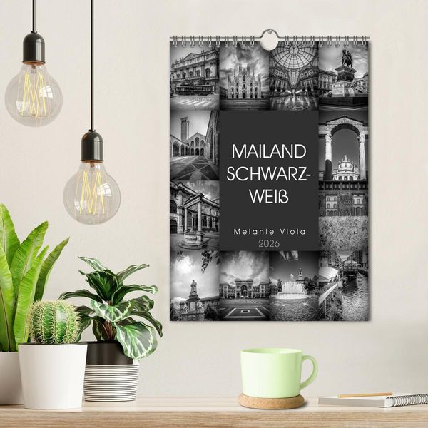 Produktbild: MAILAND SCHWARZWEI&szlig; (Wandkalender 2026 DIN A4 hoch), CALVENDO Monatskalender