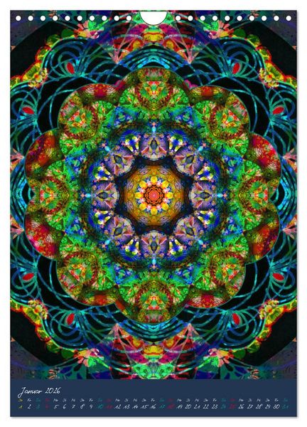 Produktbild: BLUMEN MANDALAS (Wandkalender 2026 DIN A4 hoch), CALVENDO Monatskalender