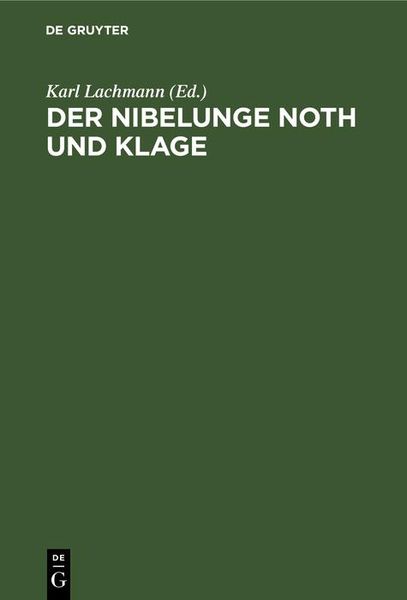 Produktbild: Der Nibelunge Noth und Klage