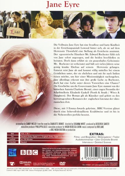 Produktbild: Jane Eyre - Charlotte Bronte - Literatur Classics [2 DVDs]