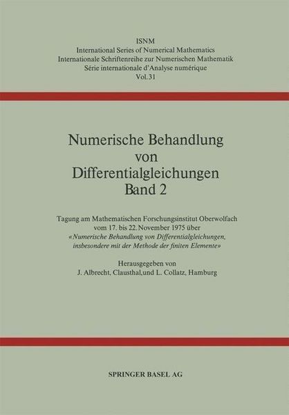 Produktbild: Numerische Behandlung von Differentialgleichungen Band 2