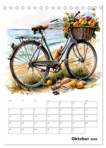 Produktbild: Fahrradpoesie (Tischkalender 2026 DIN A5 hoch), CALVENDO Monatskalender