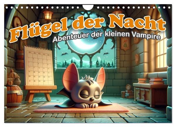 Produktbild: Fl&uuml;gel der Nacht: Abenteuer der kleinen Vampire (Wandkalender 2026 DIN A4 quer), CALVENDO Monatskalender