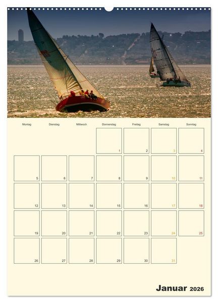 Produktbild: Segeln, unser Jahresplaner (Wandkalender 2026 DIN A2 hoch), CALVENDO Monatskalender