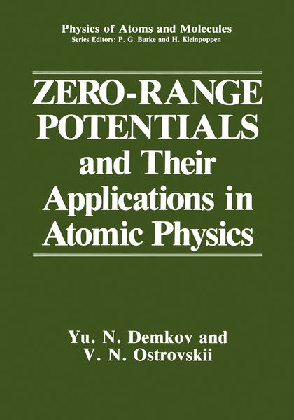 Produktbild: Zero-Range Potentials and Their Applications in Atomic Physics