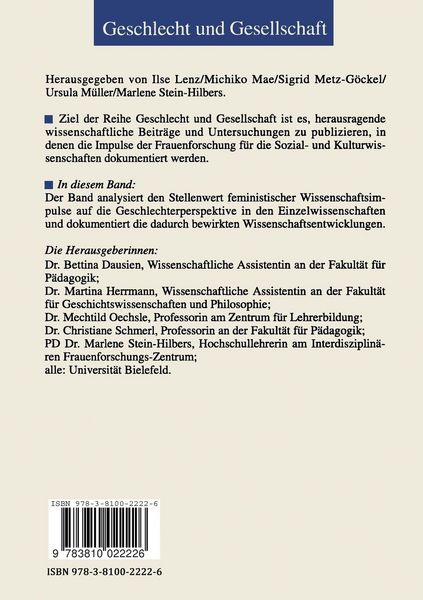 Produktbild: Erkenntnisprojekt Geschlecht