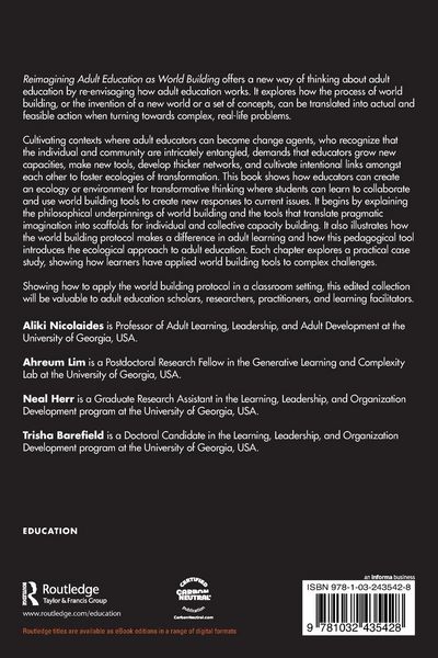Produktbild: Reimagining Adult Education as World Building